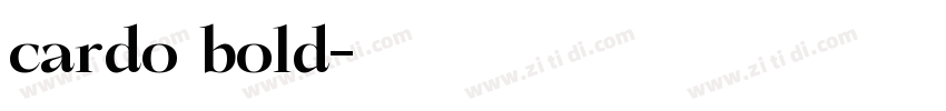 cardo bold字体转换